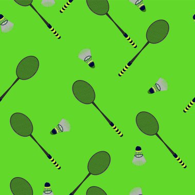 Seamless pattern badminton